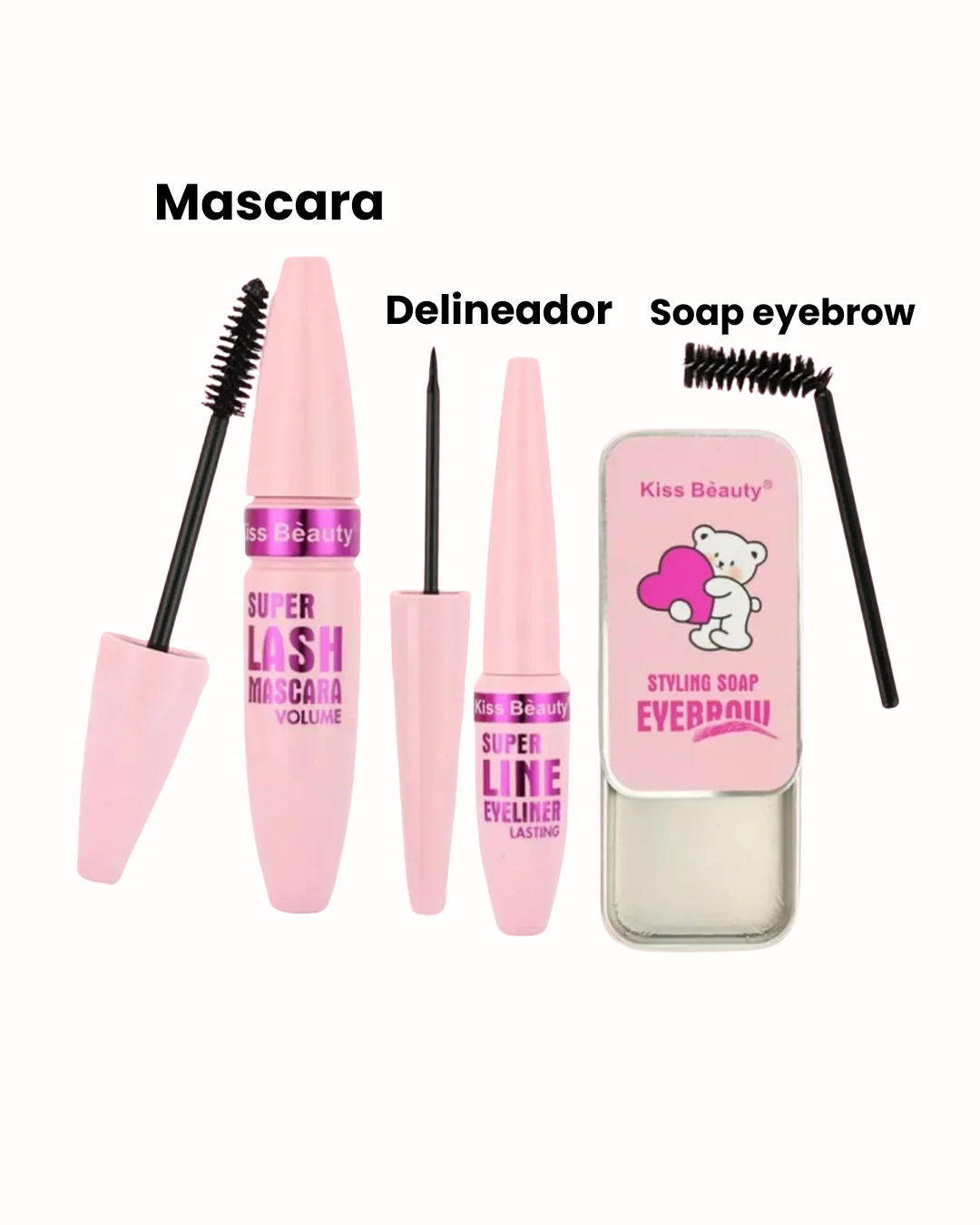 4in1 mascara y eyeliner eyebrow styling soap_ Kiss Beauty